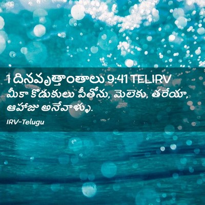 Picture 02 - 1 దినవృత్తాంతాలు 9:41 TELIRV - మీకా కొడుకులు - Bible Verse Picture