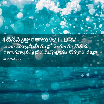 Picture 02 - 1 దినవృత్తాంతాలు 9:7 TELIRV - ఇంకా - Bible Verse Picture