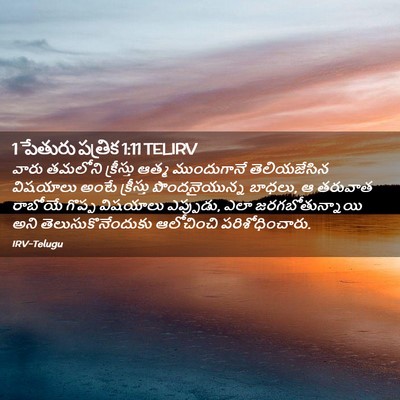 Picture 02 - 1 పేతురు పత్రిక 1:11 TELIRV - వారు తమలోని - Bible Verse Picture