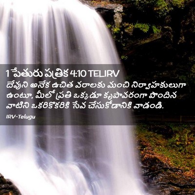 Picture 02 - 1 పేతురు పత్రిక 4:10 TELIRV - దేవుని అనేక ఉచిత - Bible Verse Picture