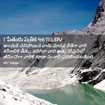 Picture 02 - 1 పేతురు పత్రిక 4:6 TELIRV - అందుకే చనిపోయిన - Bible Verse Picture