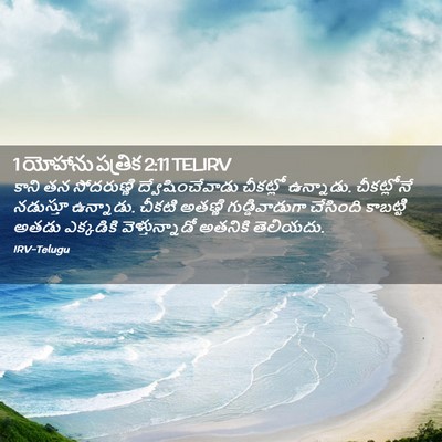 Picture 02 - 1 యోహాను పత్రిక 2:11 TELIRV - కాని తన సోదరుణ్ణి - Bible Verse Picture