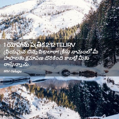 Picture 02 - 1 యోహాను పత్రిక 2:12 TELIRV - ప్రియమైన - Bible Verse Picture