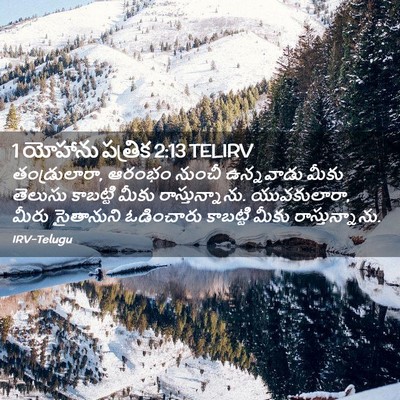 Picture 02 - 1 యోహాను పత్రిక 2:13 TELIRV - తండ్రులారా, ఆరంభం - Bible Verse Picture