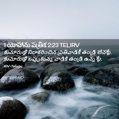 Picture 02 - 1 యోహాను పత్రిక 2:23 TELIRV - కుమారుణ్ణి - Bible Verse Picture