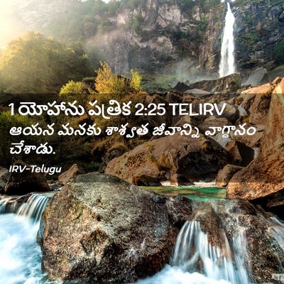 Picture 02 - 1 యోహాను పత్రిక 2:25 TELIRV - ఆయన మనకు శాశ్వత - Bible Verse Picture