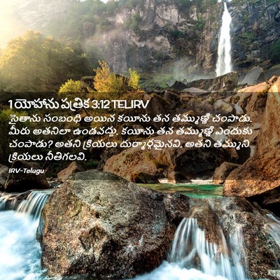Picture 02 - 1 యోహాను పత్రిక 3:12 TELIRV - సైతాను సంబంధి - Bible Verse Picture