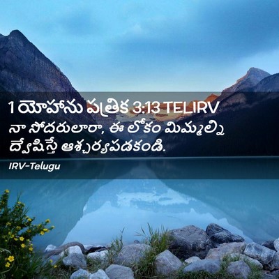 Picture 02 - 1 యోహాను పత్రిక 3:13 TELIRV - నా సోదరులారా, ఈ - Bible Verse Picture