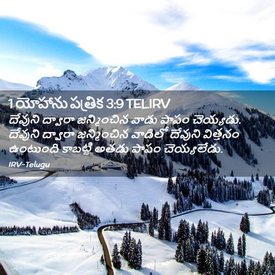 Picture 02 - 1 యోహాను పత్రిక 3:9 TELIRV - దేవుని ద్వారా - Bible Verse Picture