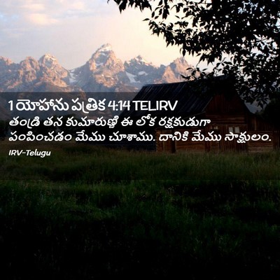 Picture 02 - 1 యోహాను పత్రిక 4:14 TELIRV - తండ్రి తన - Bible Verse Picture