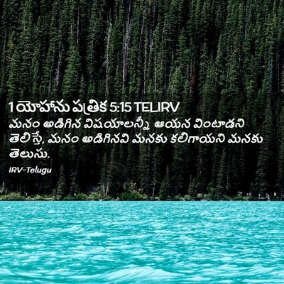 Picture 02 - 1 యోహాను పత్రిక 5:15 TELIRV - మనం అడిగిన - Bible Verse Picture