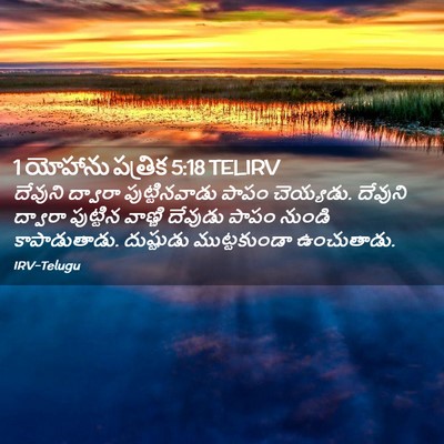 Picture 02 - 1 యోహాను పత్రిక 5:18 TELIRV - దేవుని ద్వారా - Bible Verse Picture