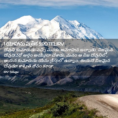 Picture 02 - 1 యోహాను పత్రిక 5:20 TELIRV - దేవుని కుమారుడు - Bible Verse Picture