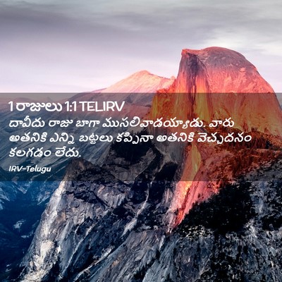 Picture 02 - 1 రాజులు 1:1 TELIRV - దావీదు రాజు బాగా - Bible Verse Picture