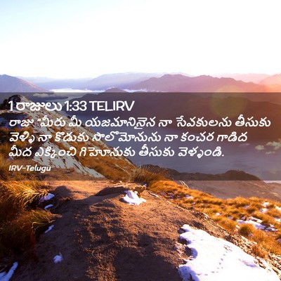 Picture 02 - 1 రాజులు 1:33 TELIRV - రాజు “మీరు మీ - Bible Verse Picture