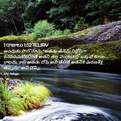 Picture 02 - 1 రాజులు 1:52 TELIRV - అందుకు సొలొమోను - Bible Verse Picture