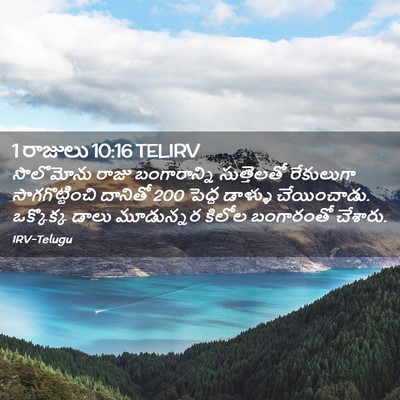 Picture 02 - 1 రాజులు 10:16 TELIRV - సొలొమోను రాజు - Bible Verse Picture