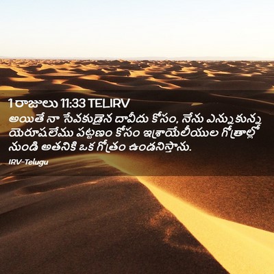 Picture 02 - 1 రాజులు 11:33 TELIRV - అయితే నా సేవకుడైన - Bible Verse Picture
