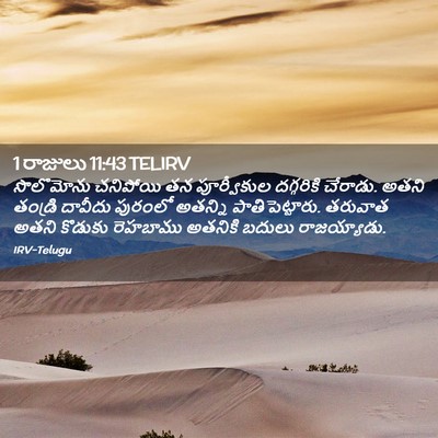 Picture 02 - 1 రాజులు 11:43 TELIRV - సొలొమోను చనిపోయి - Bible Verse Picture