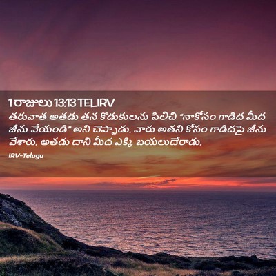 Picture 02 - 1 రాజులు 13:13 TELIRV - తరువాత అతడు తన - Bible Verse Picture