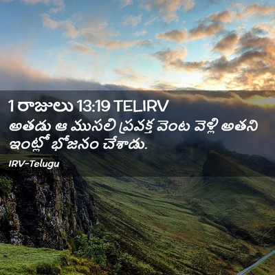 Picture 02 - 1 రాజులు 13:19 TELIRV - అతడు ఆ ముసలి - Bible Verse Picture