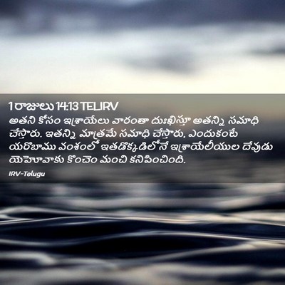 Picture 02 - 1 రాజులు 14:13 TELIRV - అతని కోసం - Bible Verse Picture