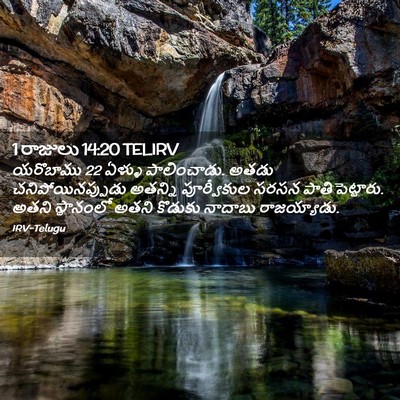 Picture 02 - 1 రాజులు 14:20 TELIRV - యరొబాము 22 ఏళ్ళు - Bible Verse Picture