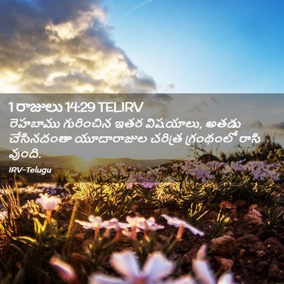 Picture 02 - 1 రాజులు 14:29 TELIRV - రెహబాము గురించిన - Bible Verse Picture