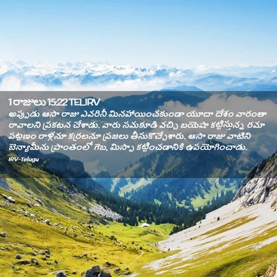 Picture 02 - 1 రాజులు 15:22 TELIRV - అప్పుడు ఆసా రాజు - Bible Verse Picture