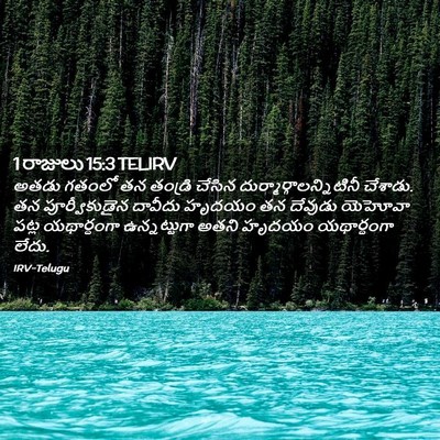 Picture 02 - 1 రాజులు 15:3 TELIRV - అతడు గతంలో తన - Bible Verse Picture