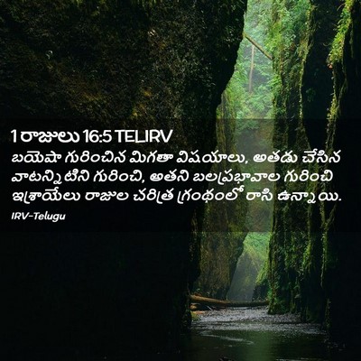 Picture 02 - 1 రాజులు 16:5 TELIRV - బయెషా గురించిన - Bible Verse Picture
