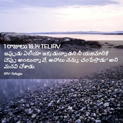 Picture 02 - 1 రాజులు 18:14 TELIRV - ఇప్పుడు ఏలీయా - Bible Verse Picture
