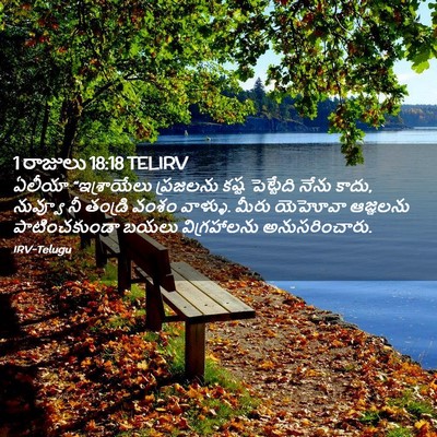 Picture 02 - 1 రాజులు 18:18 TELIRV - ఏలీయా “ఇశ్రాయేలు - Bible Verse Picture