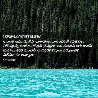 Picture 02 - 1 రాజులు 18:19 TELIRV - అయితే ఇప్పుడు - Bible Verse Picture