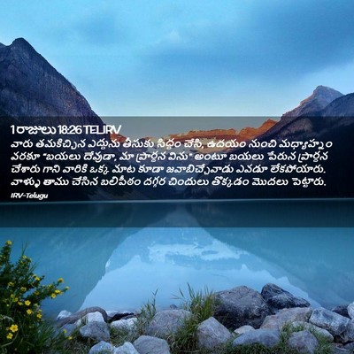 Picture 02 - 1 రాజులు 18:26 TELIRV - వారు తమకిచ్చిన - Bible Verse Picture