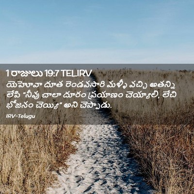 Picture 02 - 1 రాజులు 19:7 TELIRV - యెహోవా దూత - Bible Verse Picture