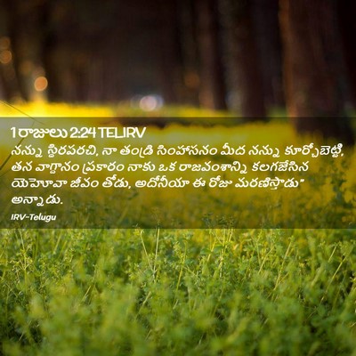Picture 02 - 1 రాజులు 2:24 TELIRV - నన్ను స్థిరపరచి, - Bible Verse Picture