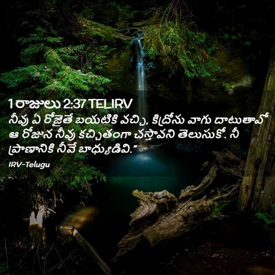 Picture 02 - 1 రాజులు 2:37 TELIRV - నీవు ఏ రోజైతే - Bible Verse Picture
