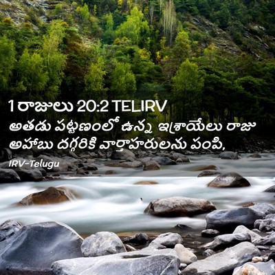Picture 02 - 1 రాజులు 20:2 TELIRV - అతడు పట్టణంలో - Bible Verse Picture