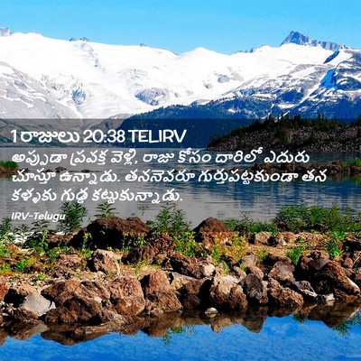 Picture 02 - 1 రాజులు 20:38 TELIRV - అప్పుడా ప్రవక్త - Bible Verse Picture