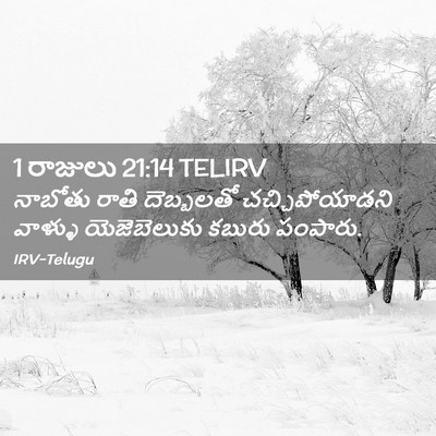 Picture 02 - 1 రాజులు 21:14 TELIRV - నాబోతు రాతి - Bible Verse Picture
