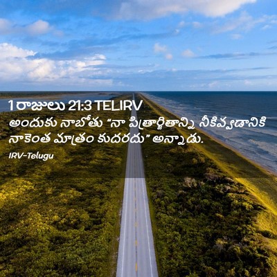 Picture 02 - 1 రాజులు 21:3 TELIRV - అందుకు నాబోతు “నా - Bible Verse Picture