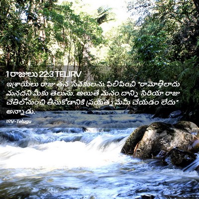 Picture 02 - 1 రాజులు 22:3 TELIRV - ఇశ్రాయేలు రాజు తన - Bible Verse Picture