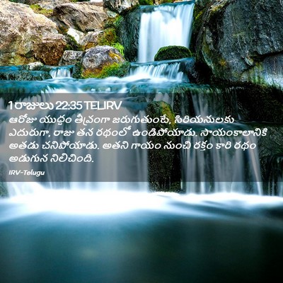 Picture 02 - 1 రాజులు 22:35 TELIRV - ఆరోజు యుద్ధం - Bible Verse Picture