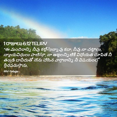Picture 02 - 1 రాజులు 6:12 TELIRV - “ఈ మందిరాన్ని - Bible Verse Picture