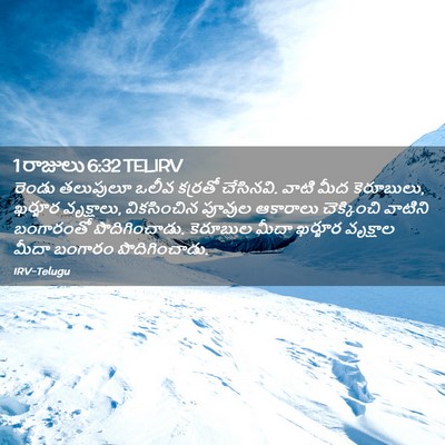 Picture 02 - 1 రాజులు 6:32 TELIRV - రెండు తలుపులూ - Bible Verse Picture