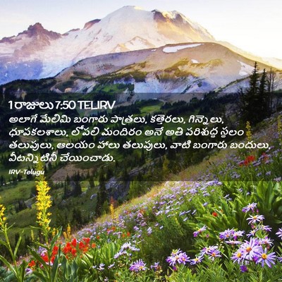 Picture 02 - 1 రాజులు 7:50 TELIRV - అలాగే మేలిమి - Bible Verse Picture