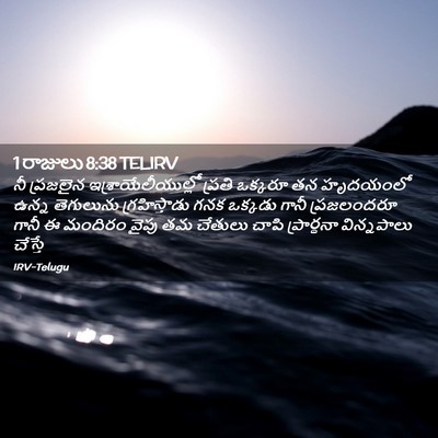 Picture 02 - 1 రాజులు 8:38 TELIRV - నీ ప్రజలైన - Bible Verse Picture