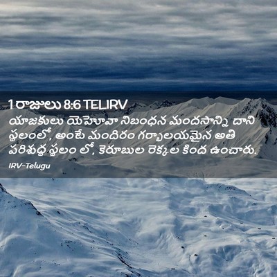 Picture 02 - 1 రాజులు 8:6 TELIRV - యాజకులు యెహోవా - Bible Verse Picture