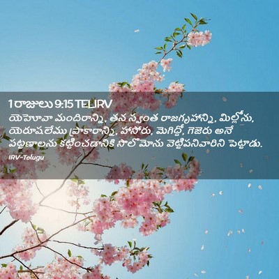 Picture 02 - 1 రాజులు 9:15 TELIRV - యెహోవా - Bible Verse Picture